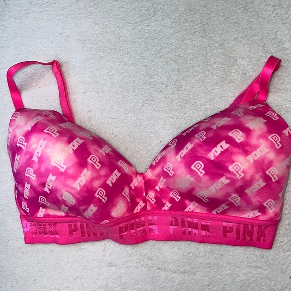 PINK Victoria’s Secret Pink Tye Dye Lightly Padded Bra. Size 34D. EUC - Picture 1 of 3